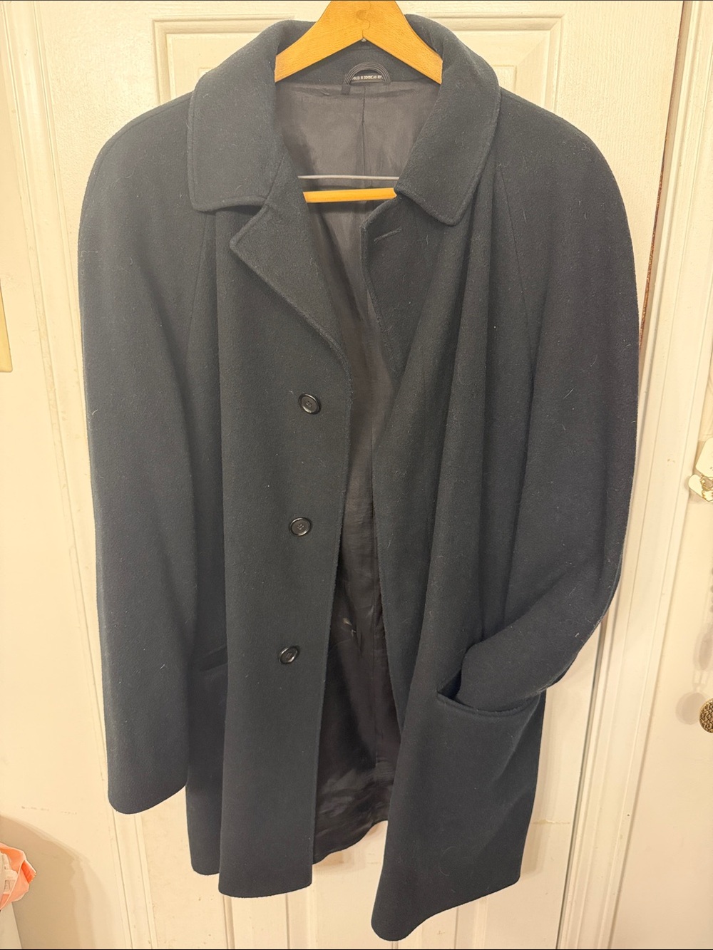 bill blass Black Wool Pea Coat